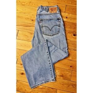 Levi's Men's 550 Blue Jeans Relaxed Fit Light Wash‎ Red Tab Size 38x34